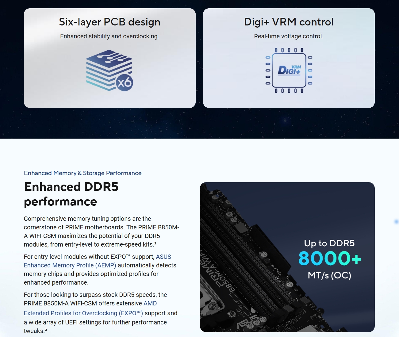 ASUS PRIME B850M-A WIFI-CSM AM5 mATX Motherboard