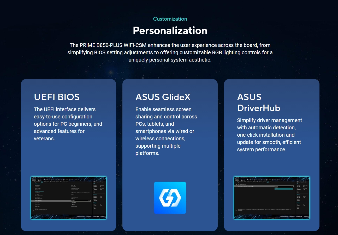 ASUS PRIME B850-PLUS WIFI-CSM AM5 ATX Motherboard