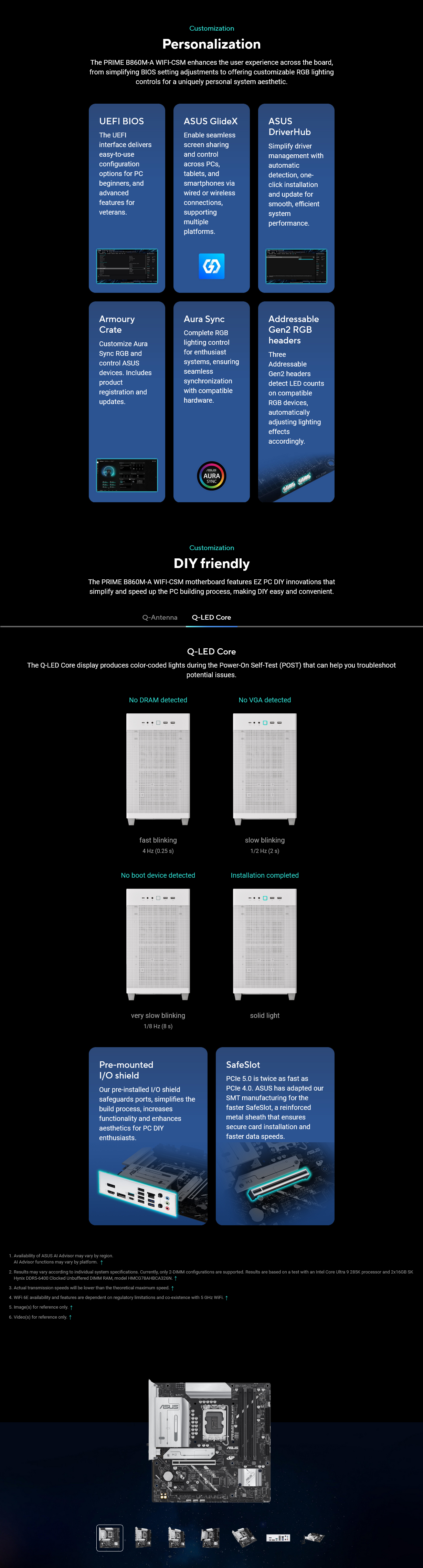 ASUS PRIME B860M-A WIFI-CSM Intel LGA 1851 Micro-ATX Motherboard