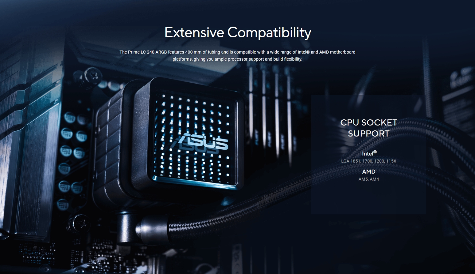 ASUS PRIME LC 240mm ARGB AIO Liquid CPU Cooler - Black