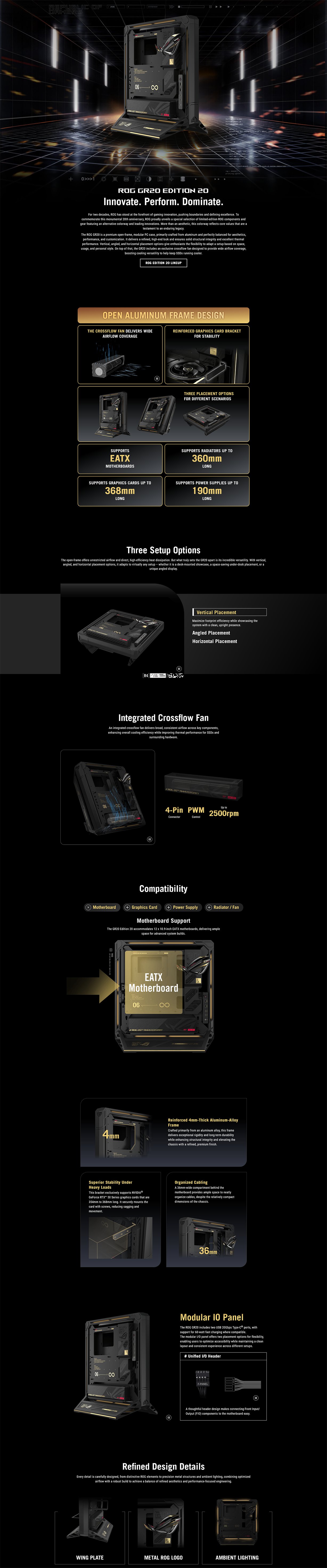 ASUS ROG GR20 Mid-Tower E-ATX Case - Edition 20