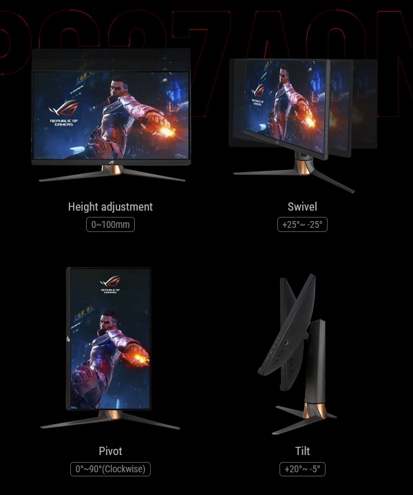 ASUS Ecran PC Gamer ROG SWIFT PG27AQN Plat 27'' IPS pas cher