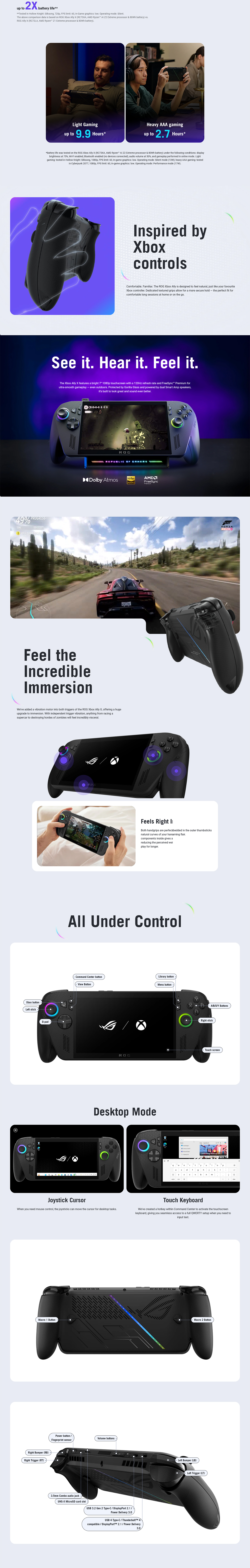 ASUS ROG Xbox Ally X 120Hz Handheld Gaming Console