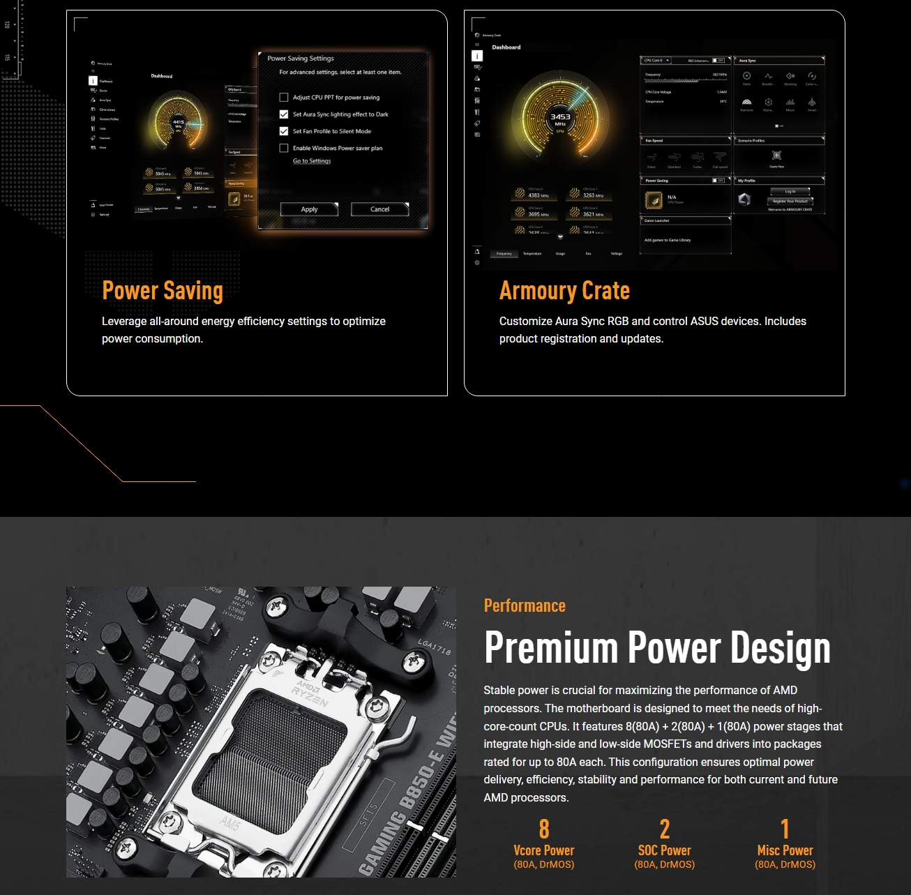 ASUS TUF GAMING B850-E WIFI AM5 ATX Motherboard