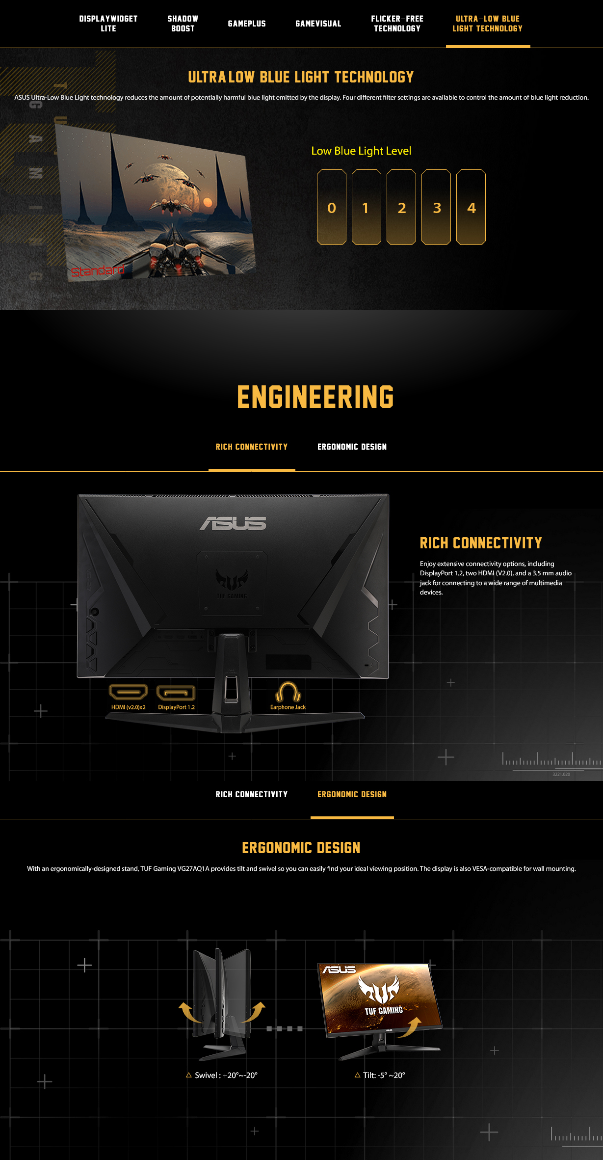 ASUS TUF Gaming VG27AQ1A 27" 170Hz QHD 1ms HDR10 G-Sync Compatible IPS ...
