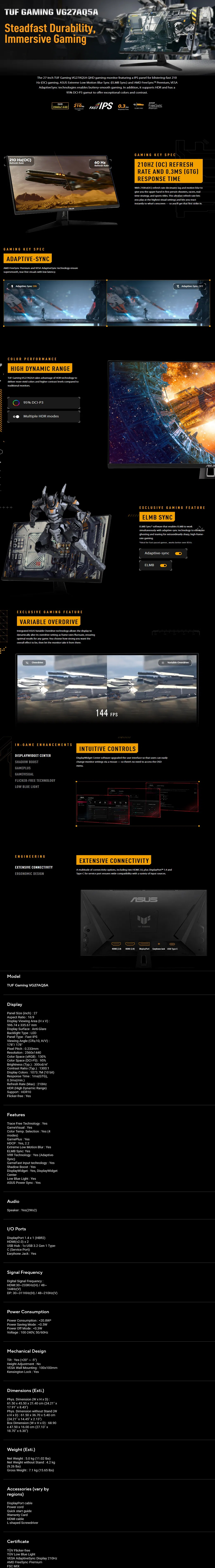 ASUS TUF Gaming VG27AQ5A 27