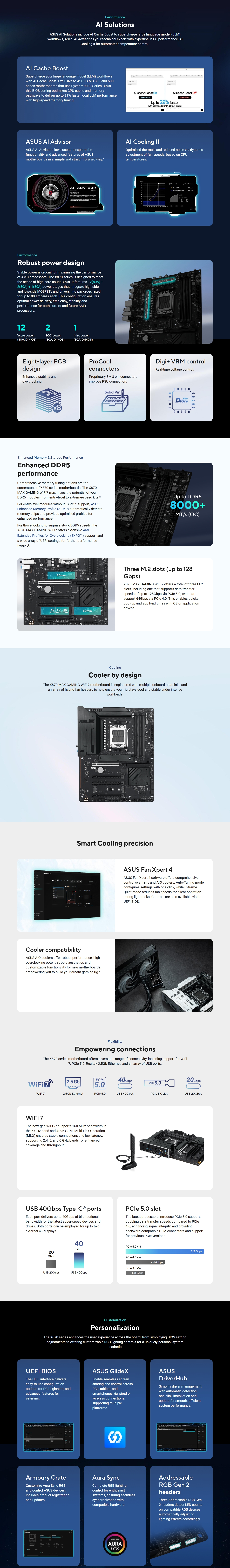 ASUS X870 MAX GAMING WIFI7 AM5 ATX Motherboard