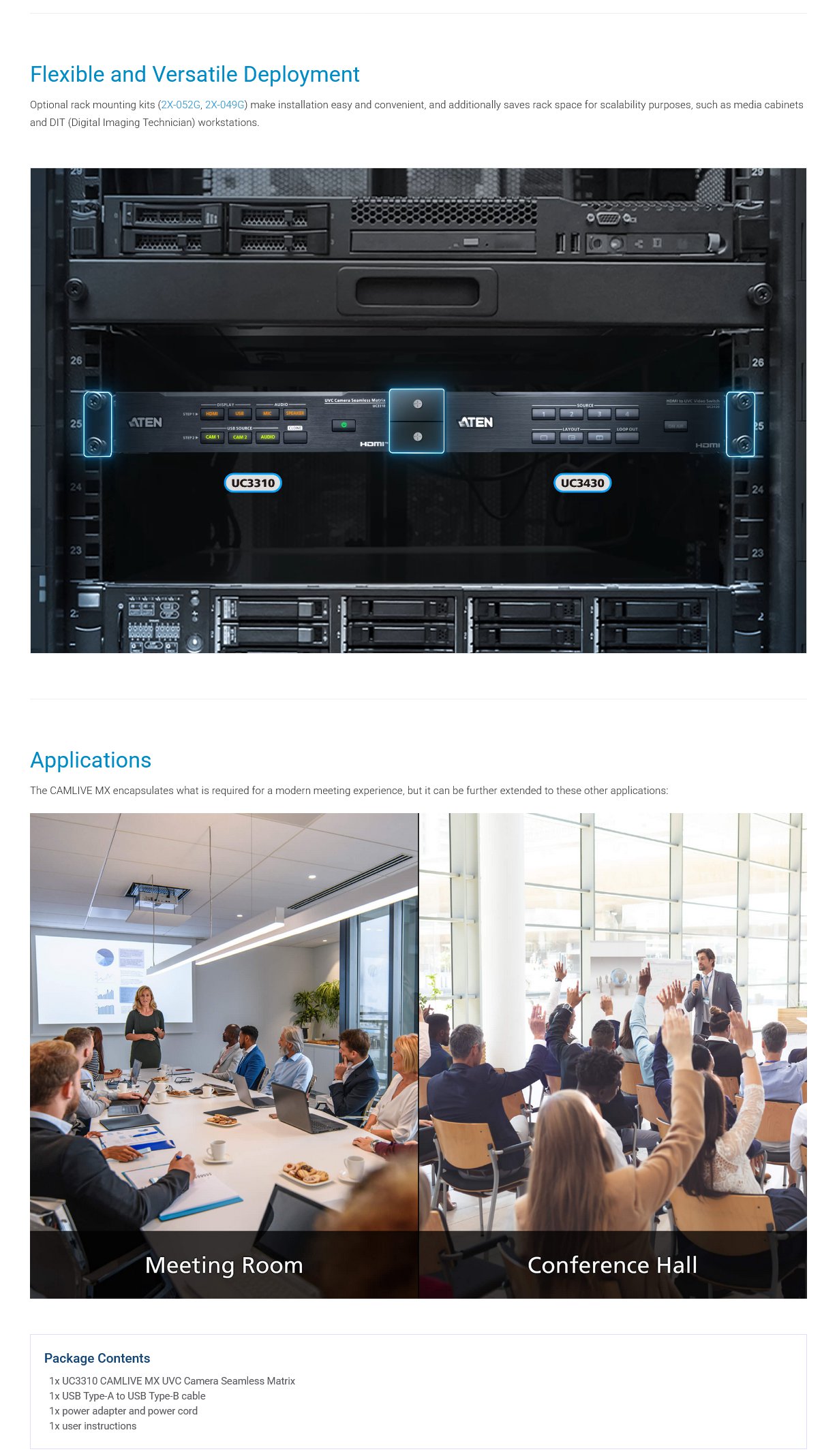 ATEN CAMLIVE MX UVC Camera Seamless Matrix