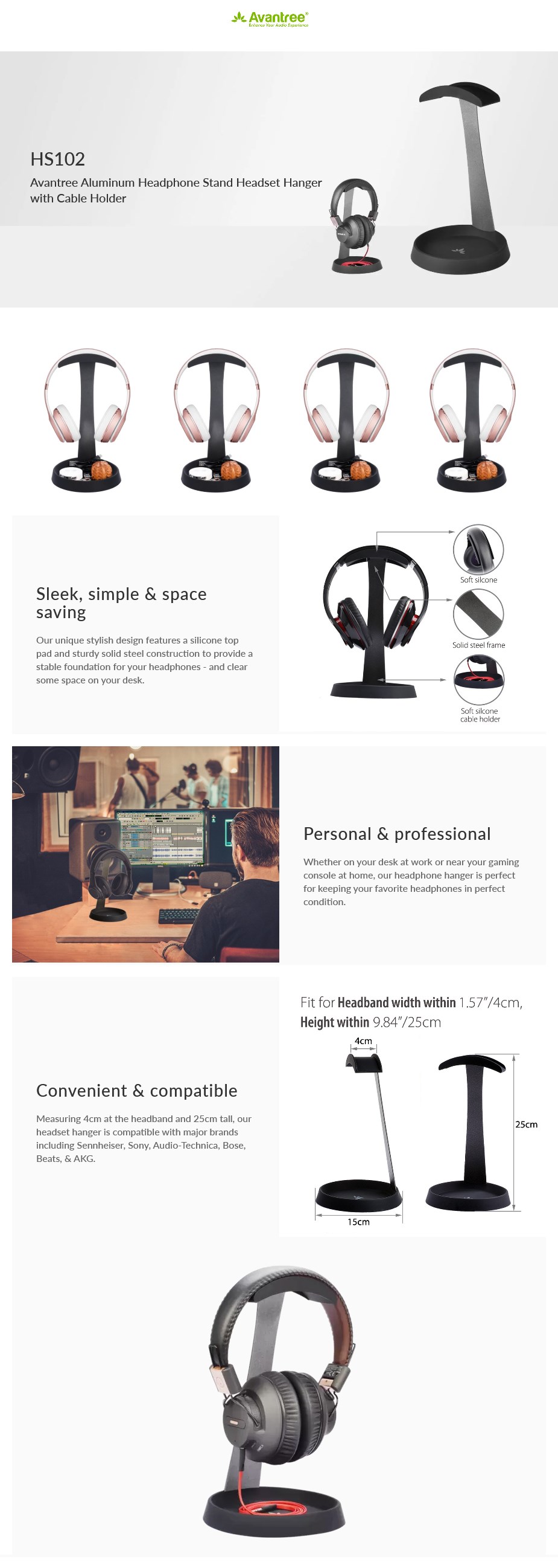 Avantree HS102 Aluminium Headphone 