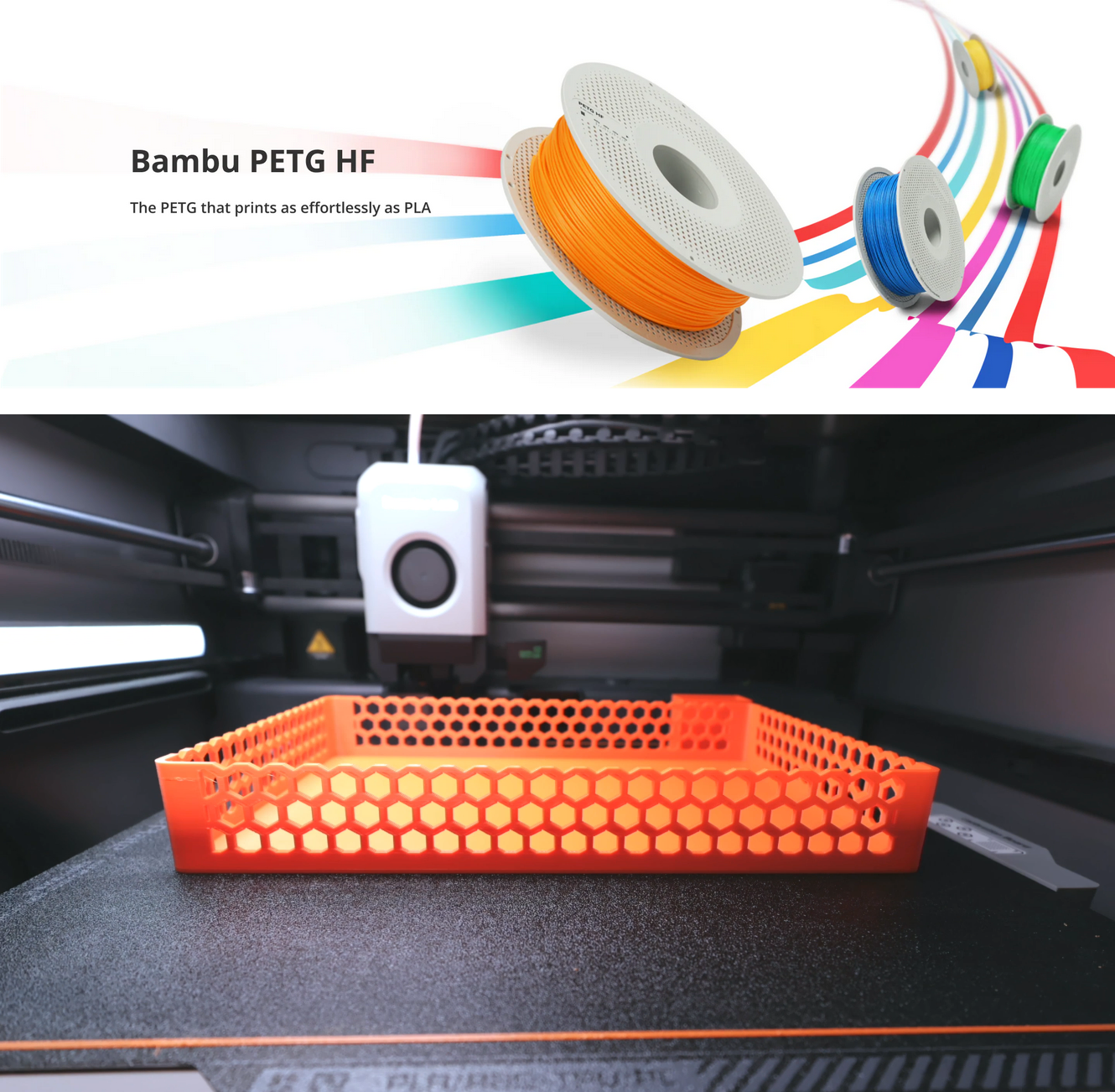 Bambu Lab Filament PETG HF - Gray (1.75mm, 1KG)