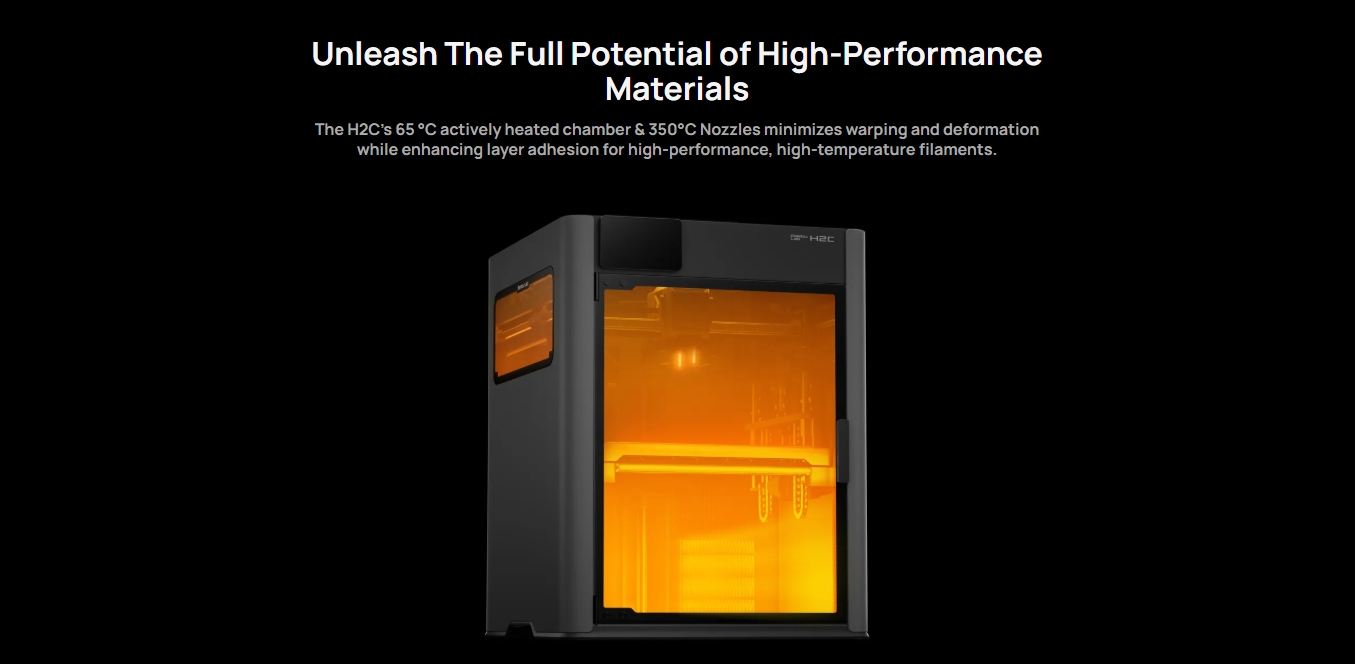 Bambu Lab H2C Filament 3D Printer Combo with AMS 2 Pro