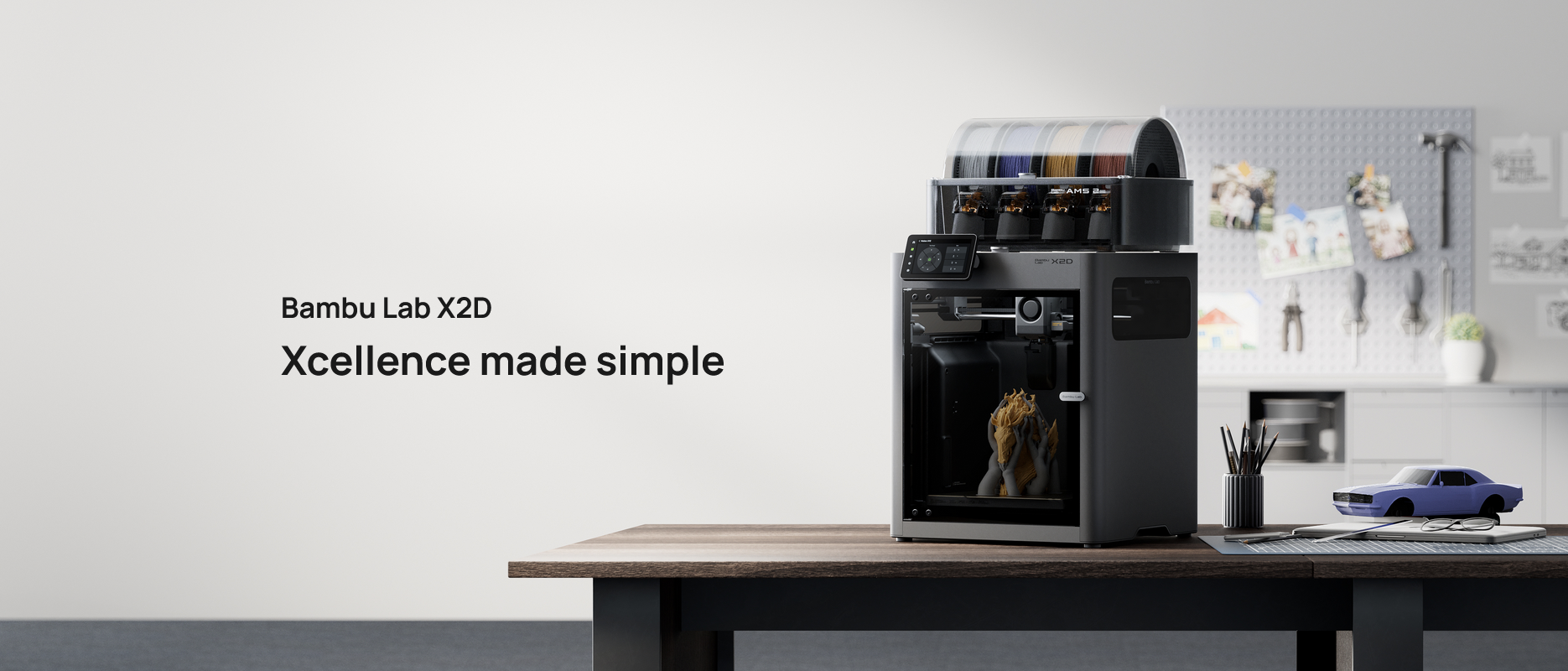 Bambu Lab X2D Dual-Nozzle 3D Printer