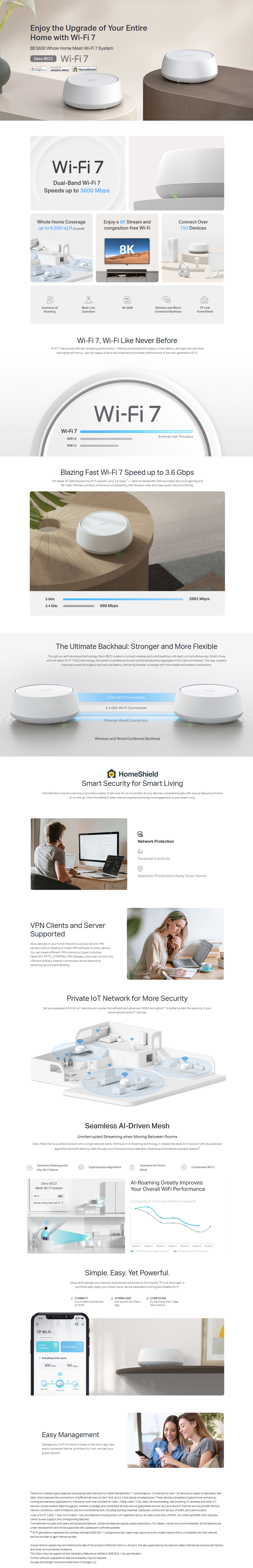 BE3600 Whole Home Mesh Wi-Fi 7 System