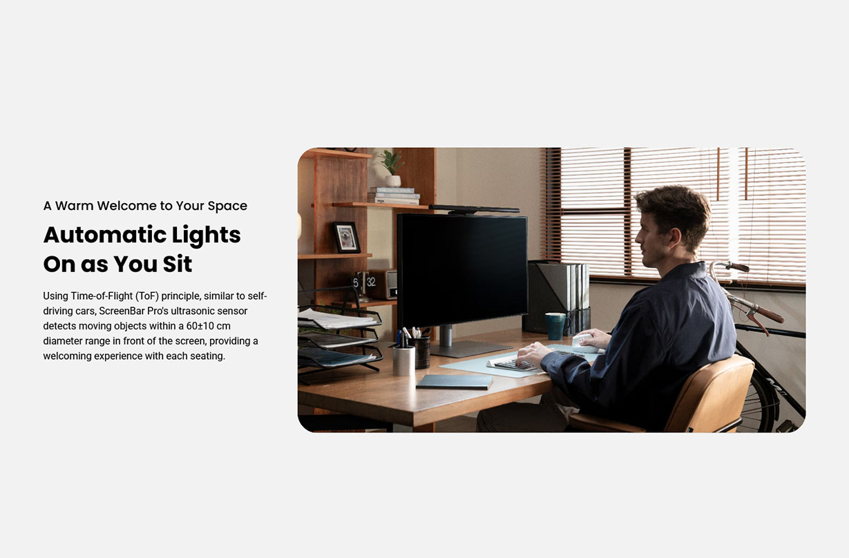 BenQ ScreenBar Pro Monitor Lighting - Silver/White