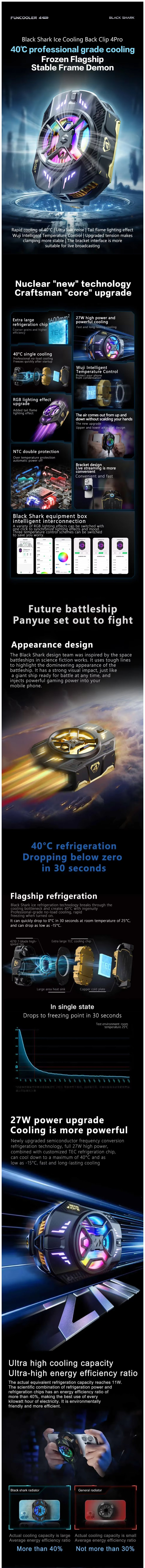 Black Shark FunCooler 4 Pro Mobile Phone Gaming Fan