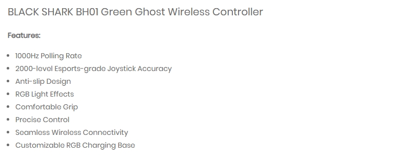 Black Shark Green Ghost Wireless Controller For PC Switch Xbox Mobile