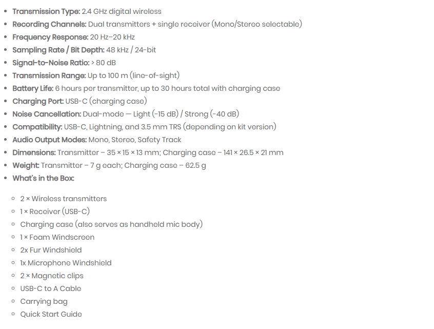 Boya Magic Mini Wireless Microphone