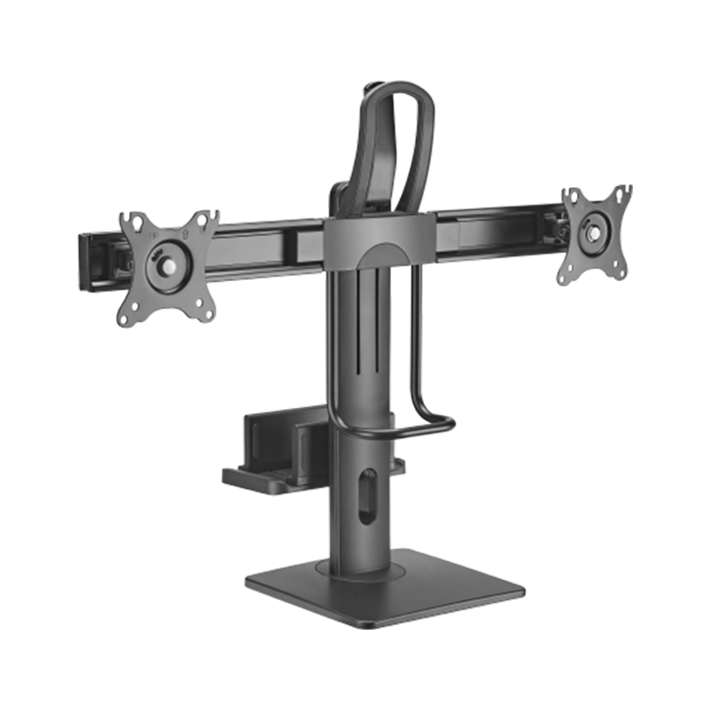 Open Box Brateck Dual Screen Vertical Lift Monitor Stand w/ Thin