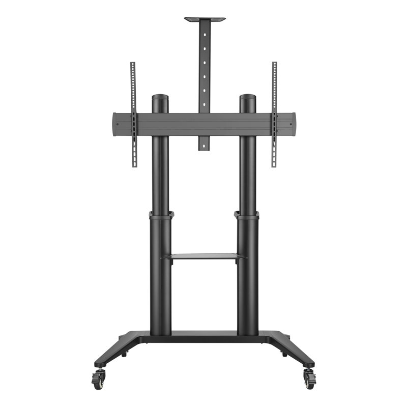 Brateck Heavy Duty TV Trolley Cart Black (65" to 100" Max 140kg