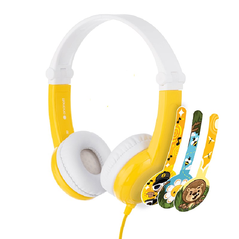 BuddyPhones Connect Wired Headphones Yellow BPCOYELLOW01K Mwave