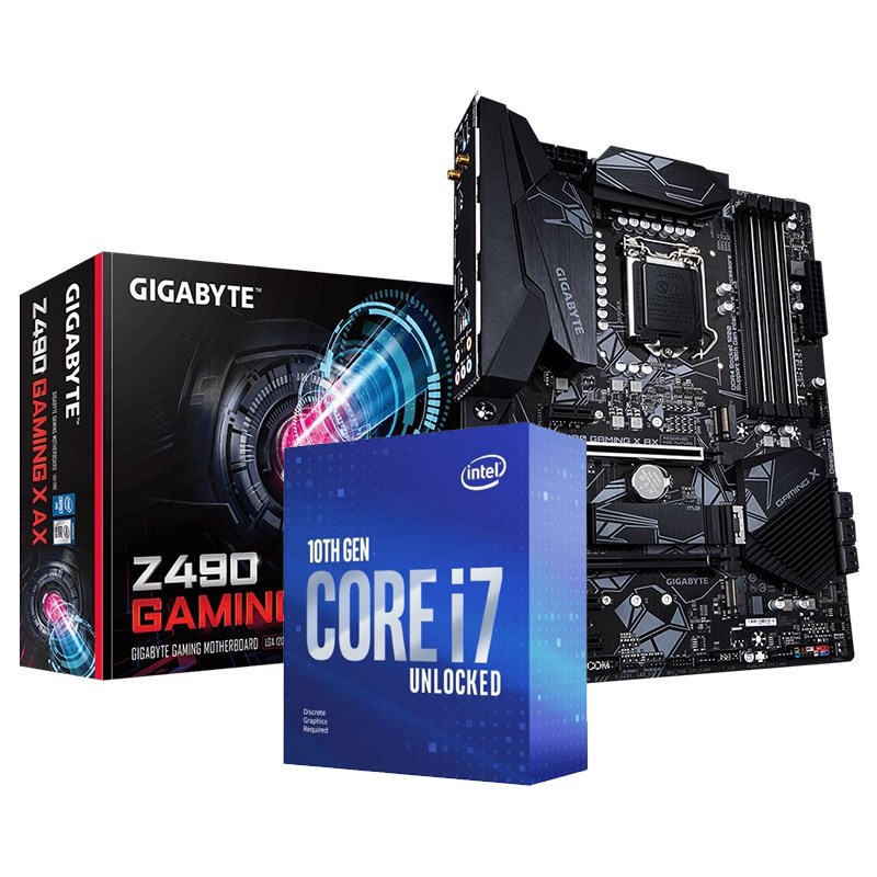 Bundle Deal Intel Core i7 10700KF CPU + Gigabyte Z490 GAMING X AX Motherboard AC36581+AC34459
