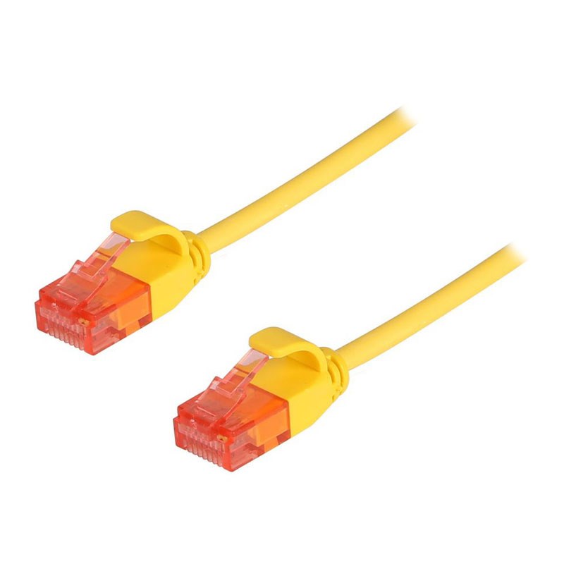 CAT6A 2m Ultra Thin UTP Patch Cable Yellow CL401YL0200