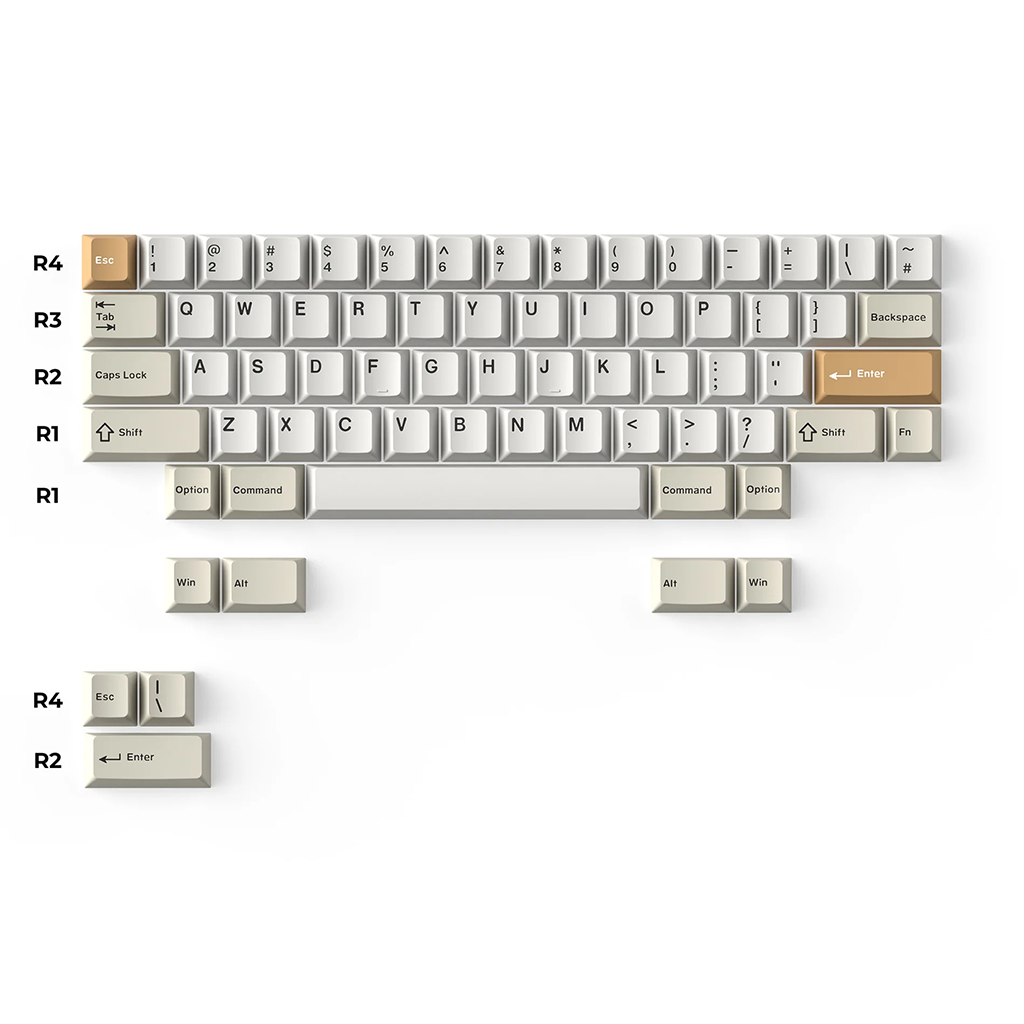 Keychron Cherry Profile Double-shot PBT Keycaps Set - Camel (218 Keys ...