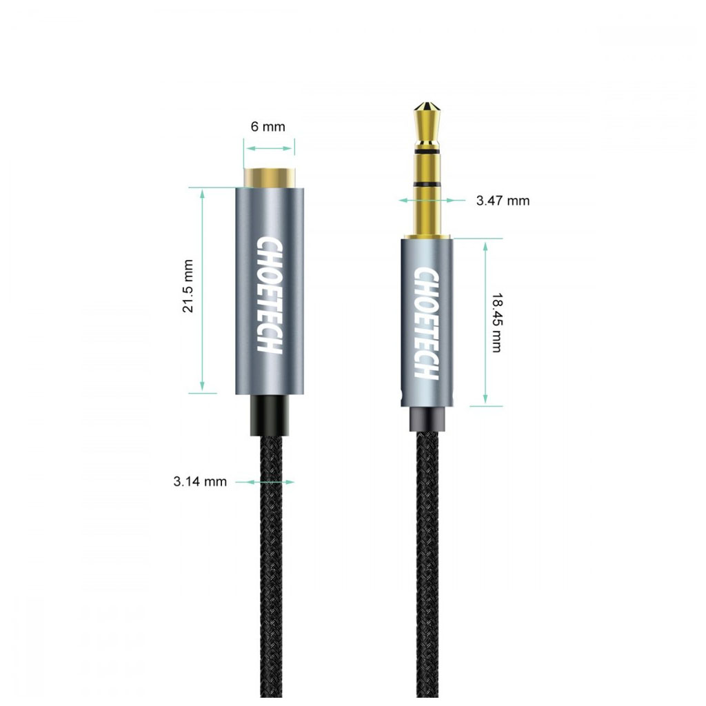 Audio Extension Shocket Choetech AUX001 2M 3.5mm Stereo Audio Extension Cable - ELECHOAUX001 ...