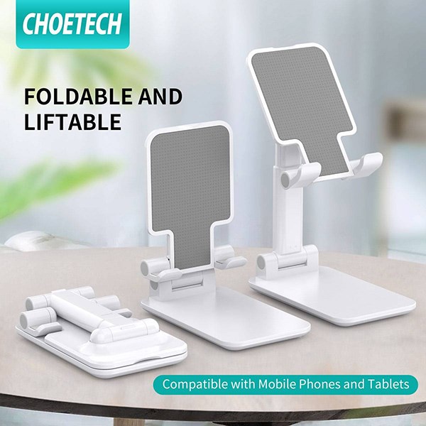 Choetech Foldable Phone & Tablet Stand - Desktop Overview 1