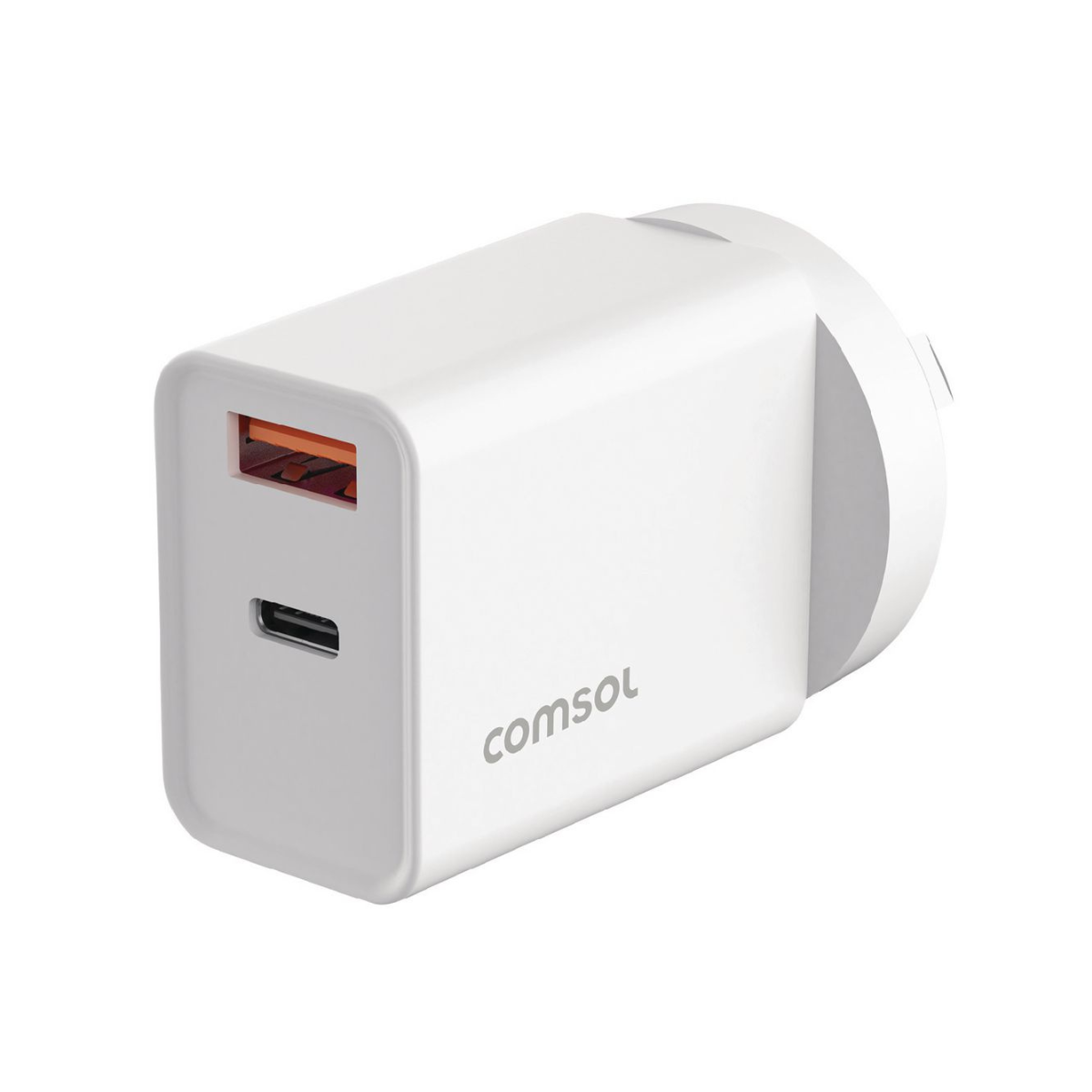 Comsol 20W Dual USB Wall Charger USB-C + USB-A - AC20CAW | Mwave