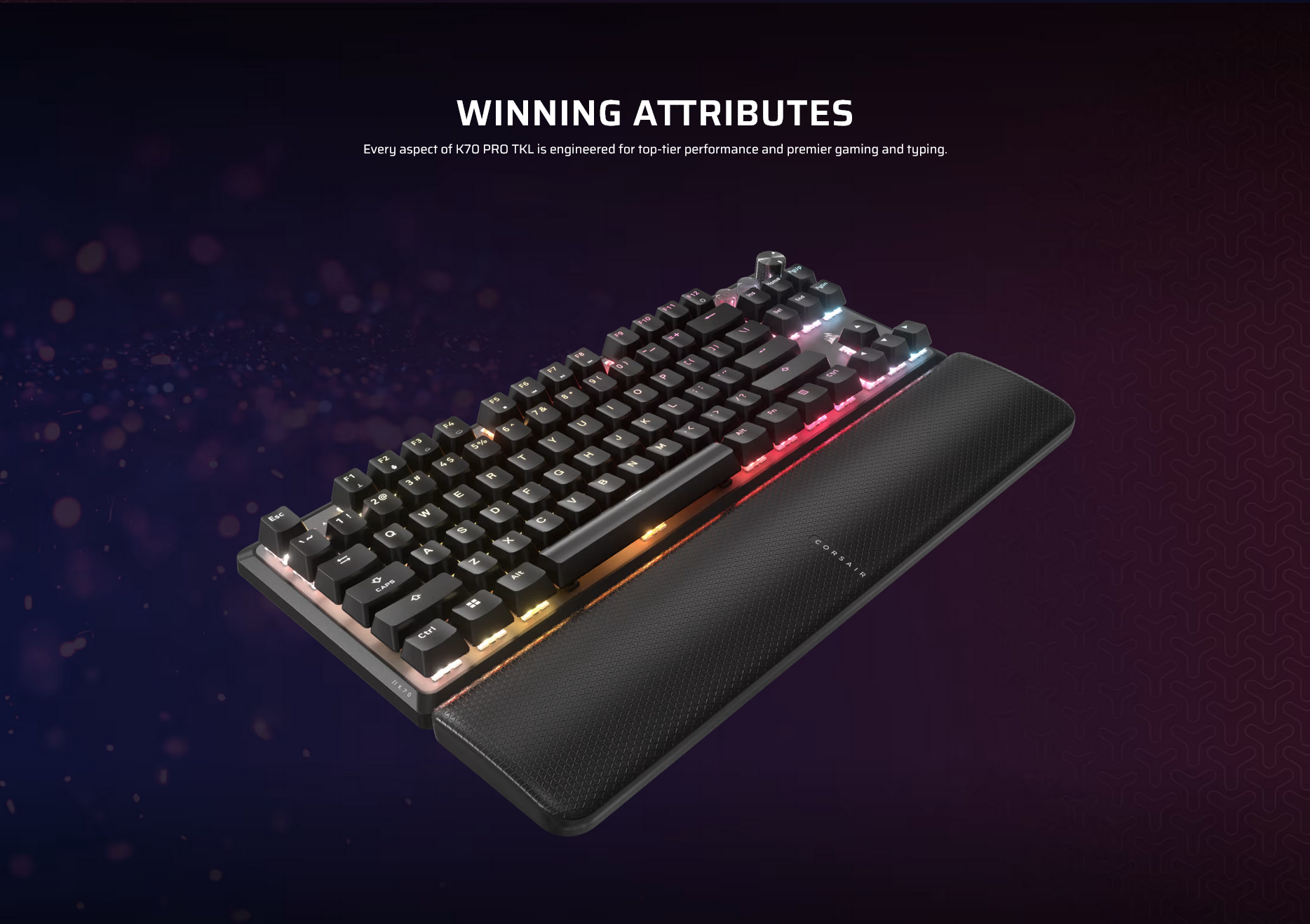Corasir K70 PRO TKL Hall Effect Gaming Keyboard with Rapid Trigger - White