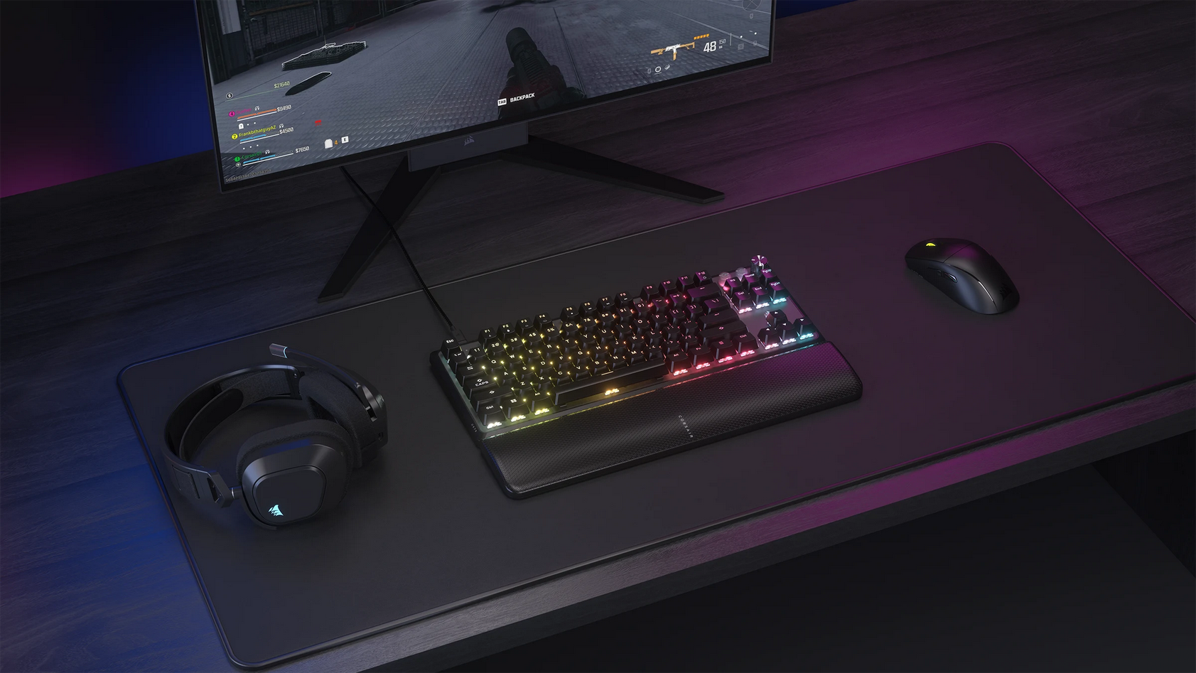 Corasir K70 PRO TKL Hall Effect Gaming Keyboard with Rapid Trigger - White