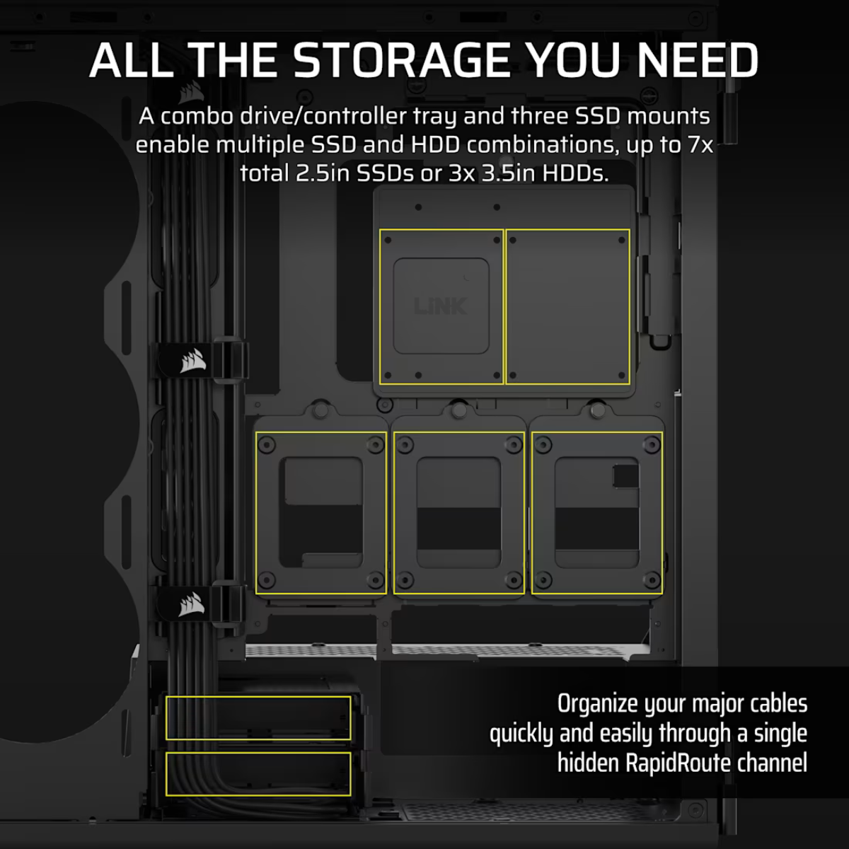 Corsair 5000T Tempered Glass Mid-Tower Case - Black - CC-9011300-WW | Mwave