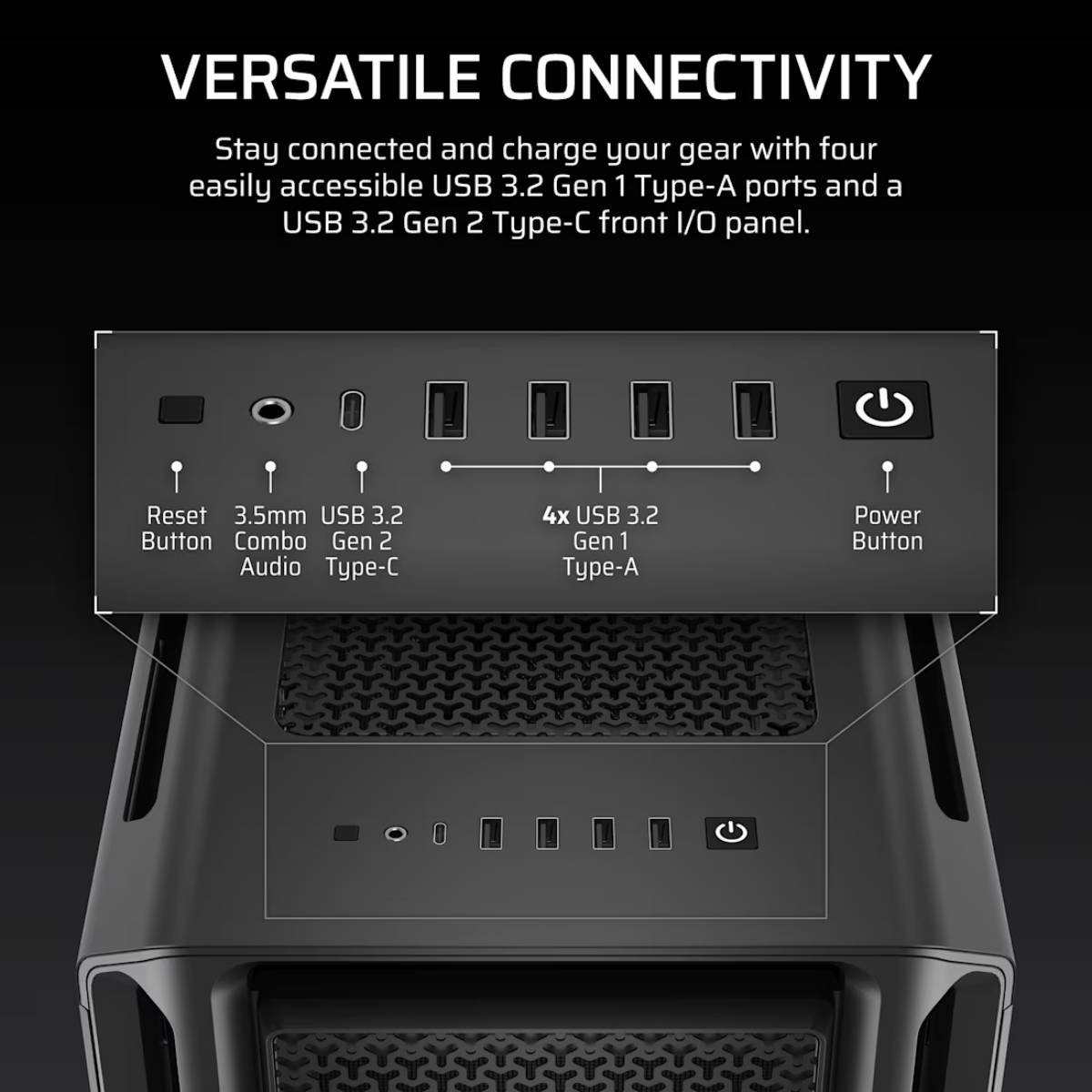 Corsair 5000T Tempered Glass Mid-Tower Case - Black - CC-9011300-WW | Mwave