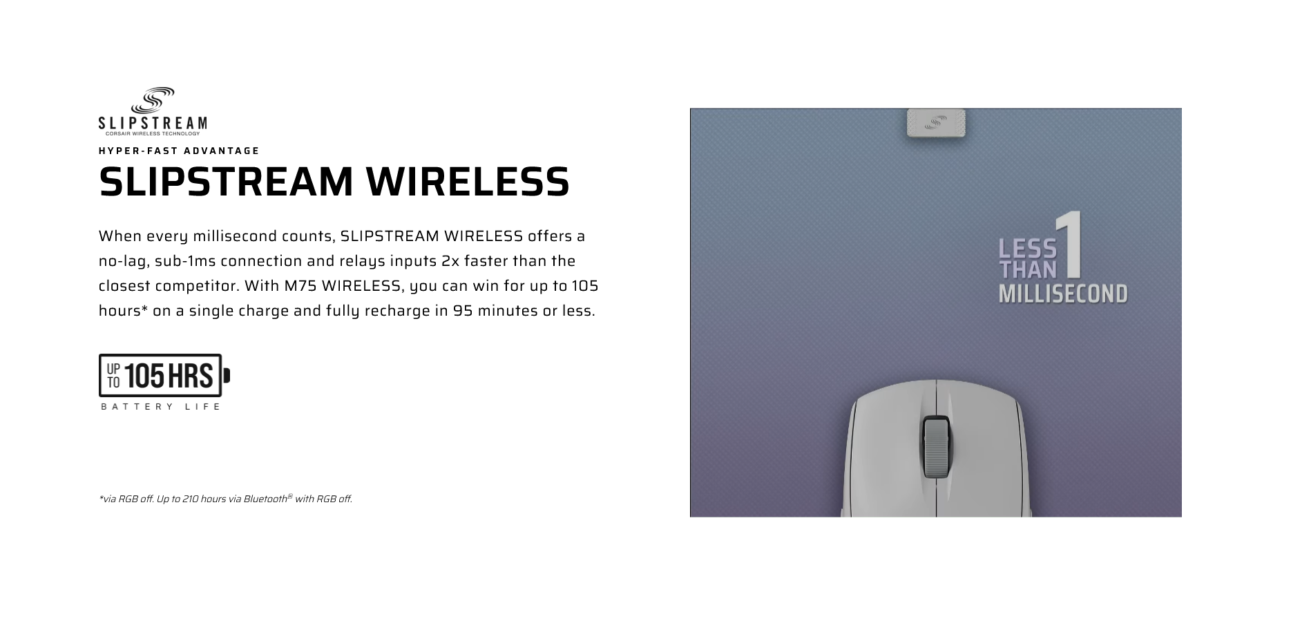 Corsair 75 WIRELESS RGB Apple Gaming Mouse - Frost White