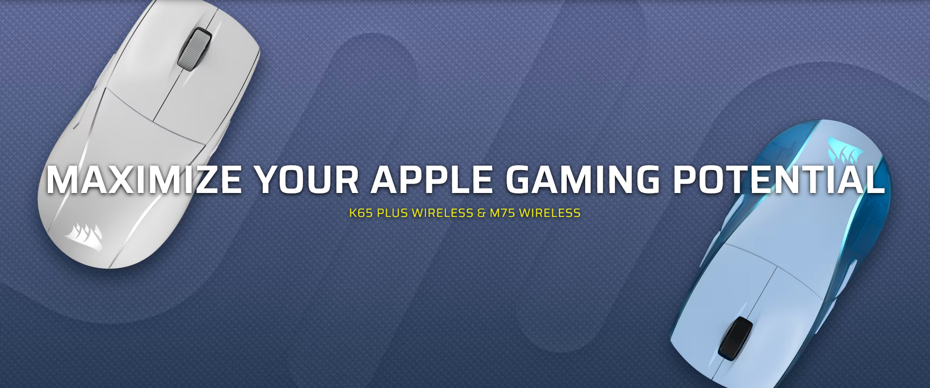 Corsair 75 WIRELESS RGB Apple Gaming Mouse - Frost White