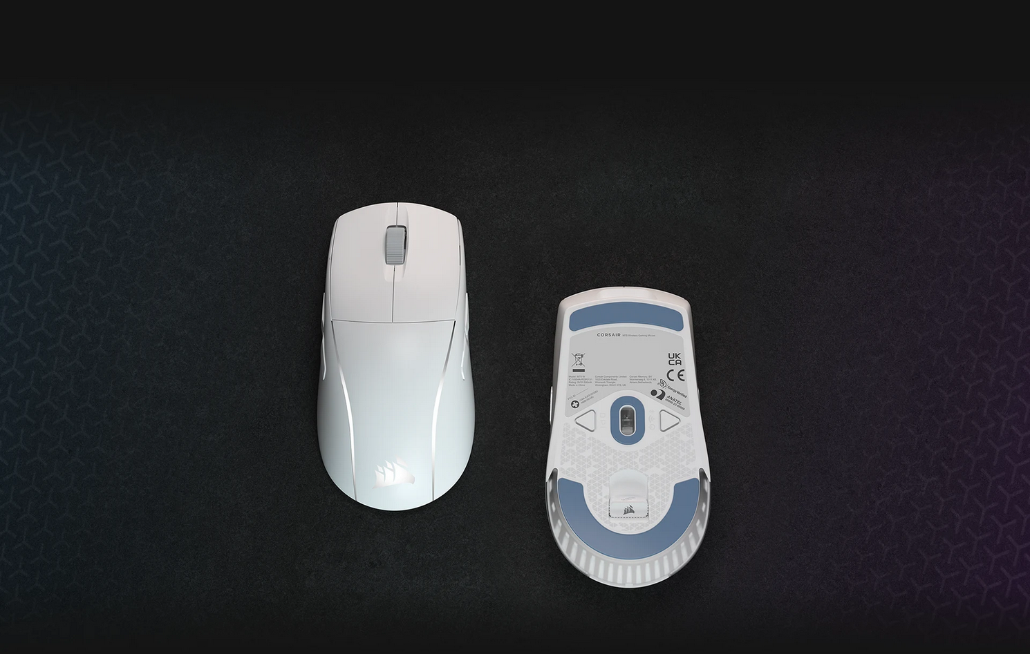 Corsair 75 WIRELESS RGB Apple Gaming Mouse - Frost White