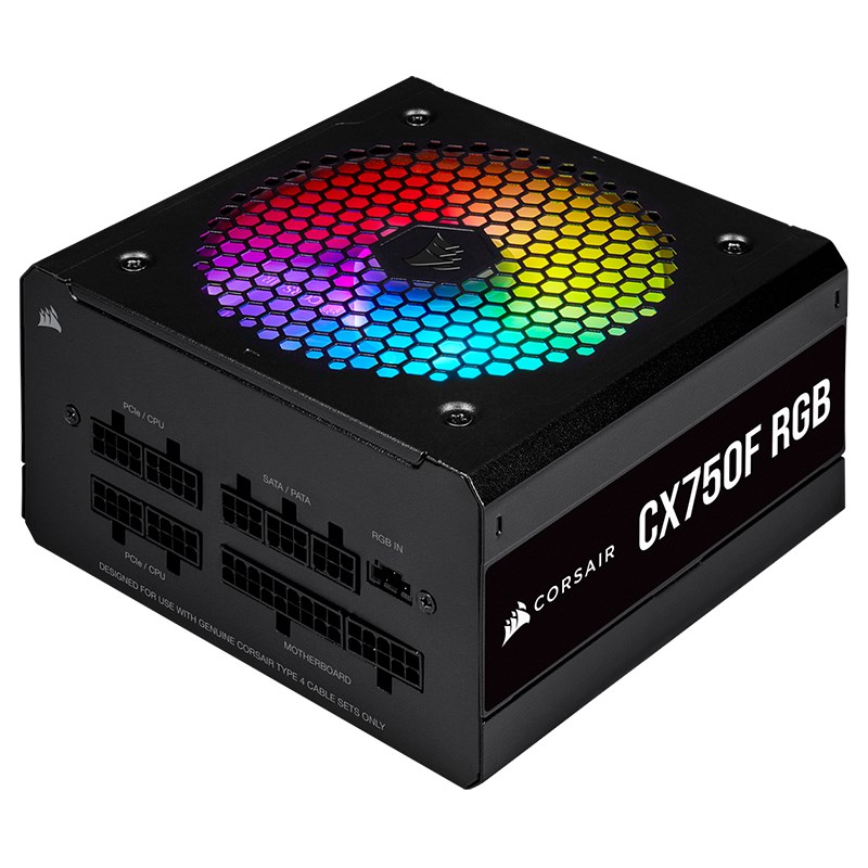 Corsair CX Series CX750F 750W RGB 80+ Bronze Fully Modular Power Supply