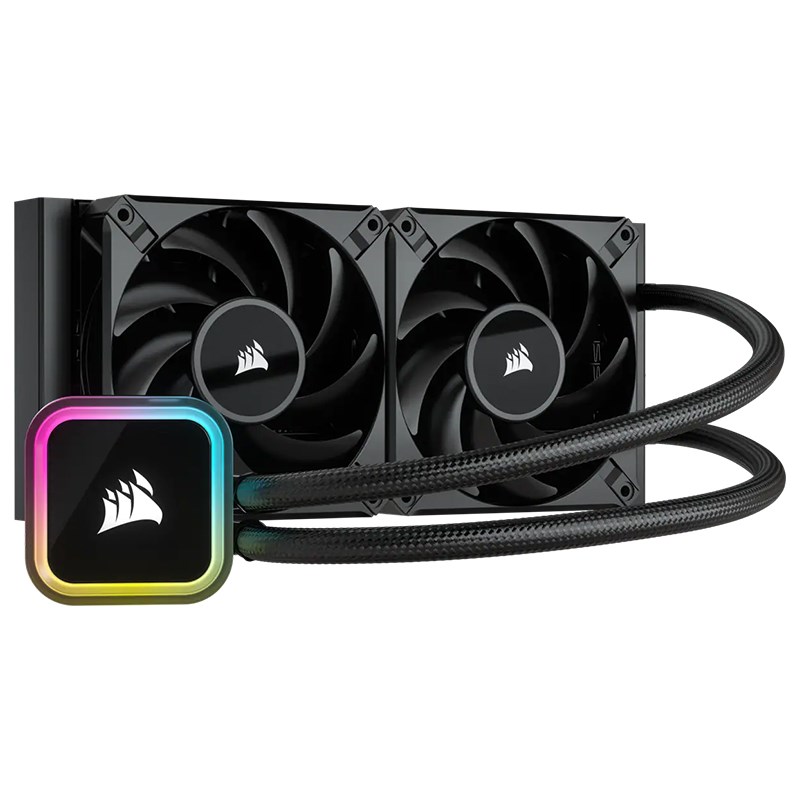 Corsair iCUE H100i ELITE 240mm RGB AIO Liquid CPU Cooler Black CW