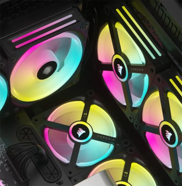 Corsair QX140 iCUE Link 140mm RGB PWM Case Fan Black - Expansion Kit