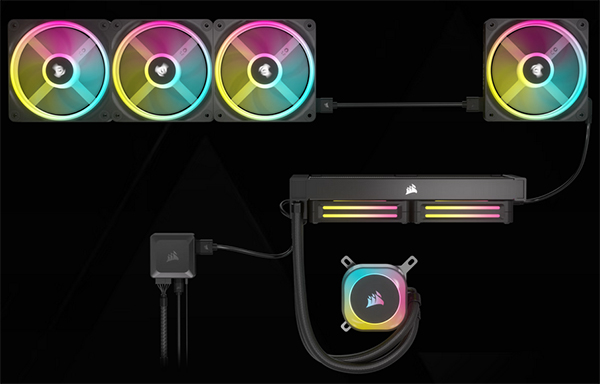Corsair QX140 iCUE Link 140mm RGB PWM Fan Starter Kit - 2 Pack w