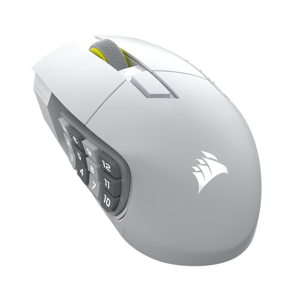 Corsair Scimitar ELITE Wireless SE MMO Gaming Mouse White CH