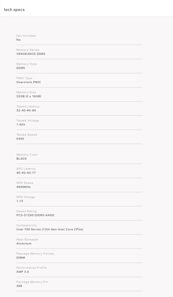 Corsair Vengeance 32GB (2x 16GB) DDR5 6400MHz C32 Memory - Black - Desktop Overview 8