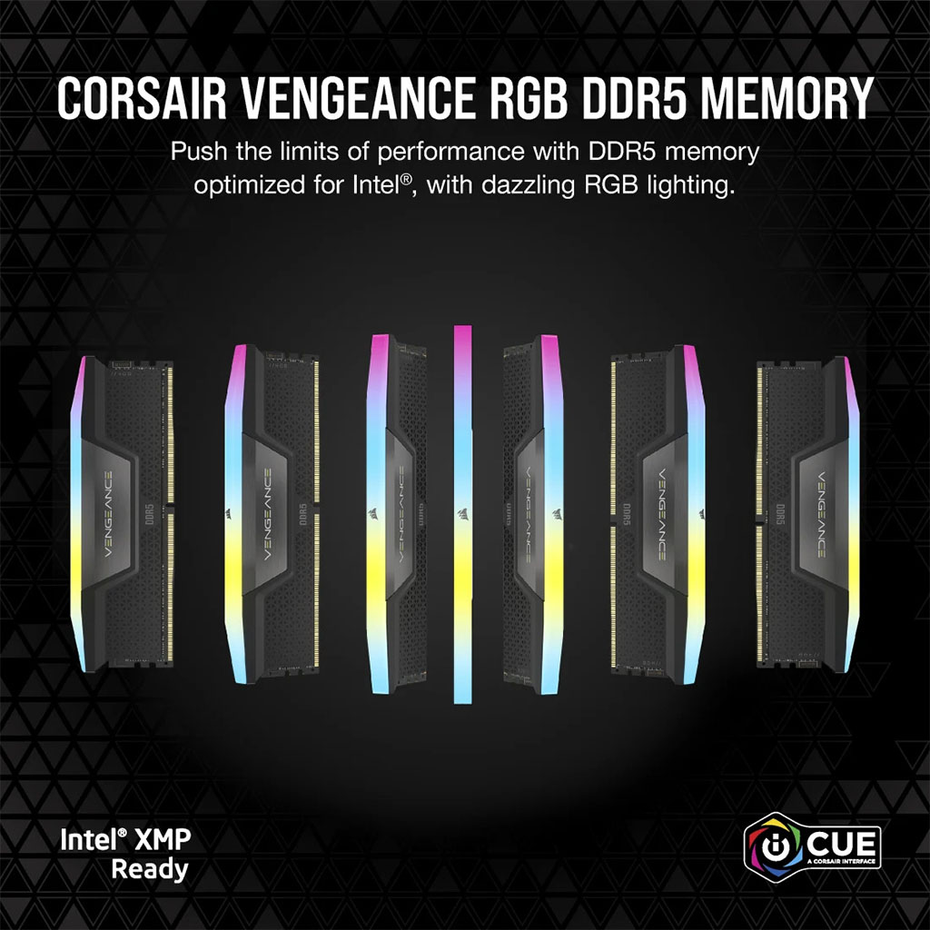 Corsair Vengeance RGB 16GB (2x8GB) DDR5 5200MHz CL40 Desktop