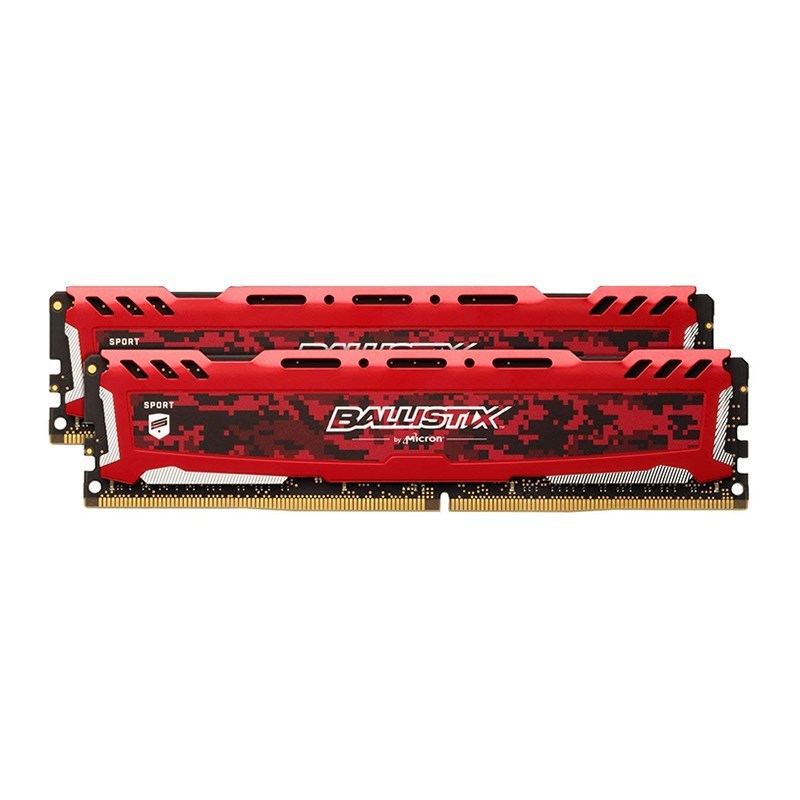 Ballistix Sport LT 32GB Kit (8GBx4) DDR4 2400 MT/s (PC4-19200) DIMM 288-Pin - BLS4K8G4D240FSB (Gray