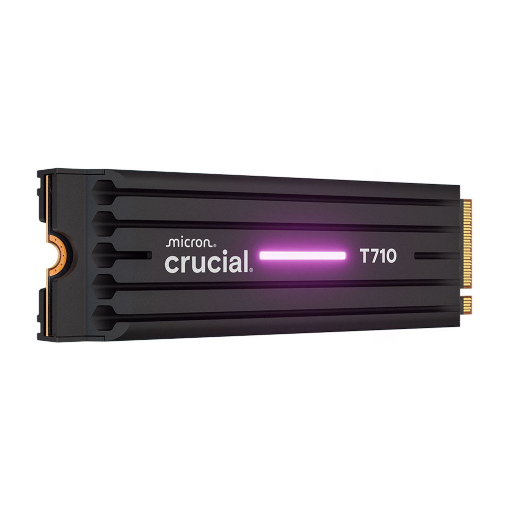 Crucial T710 1TB PCIe Gen5 NVMe 2280 M.2 SSD w/ Heatsink