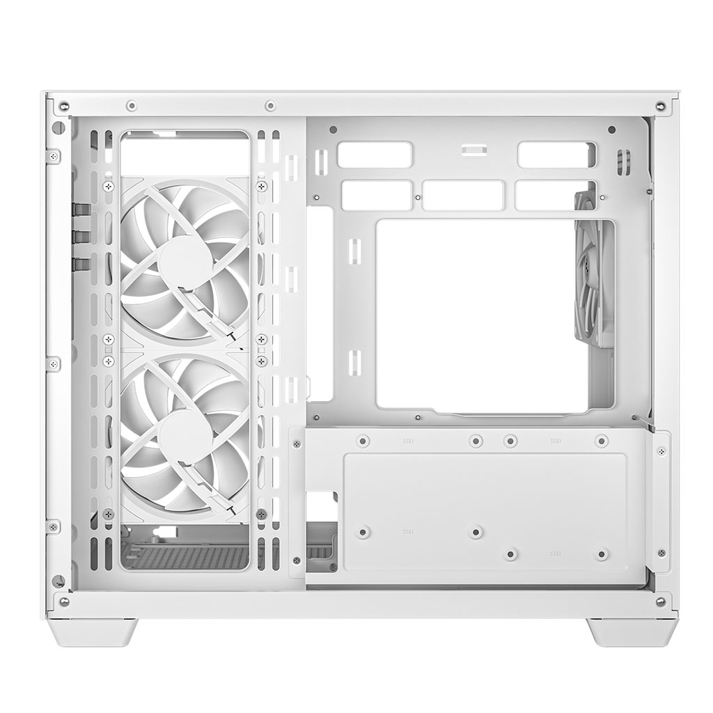DeepCool CG330 3F WH Micro-ATX Compact PC Case - White - R-CG330