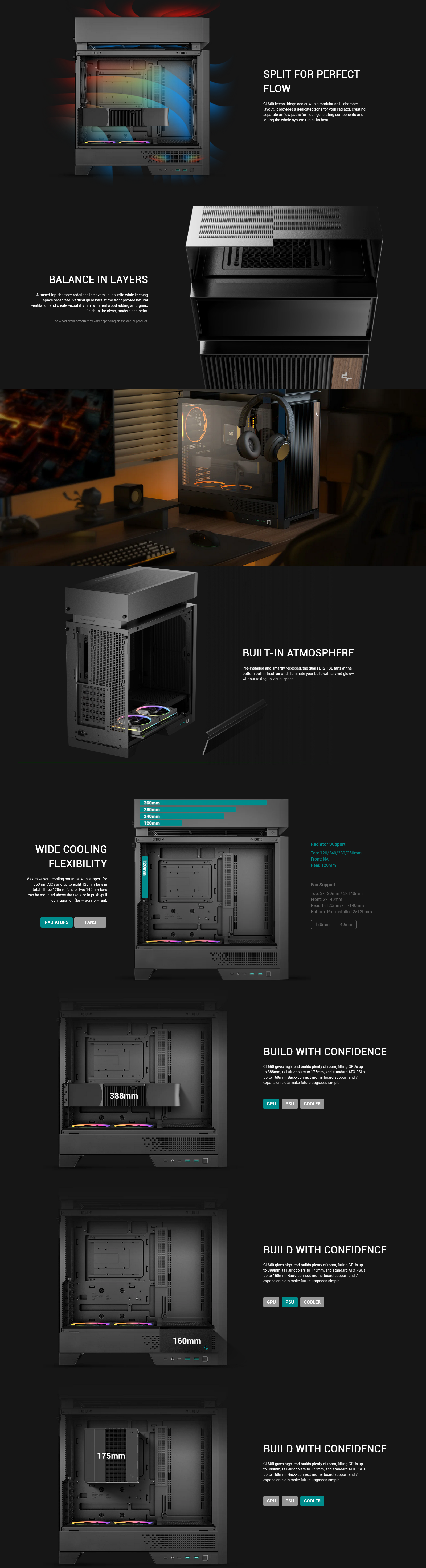 DeepCool CL660 Mid-Tower ATX Case - Black
