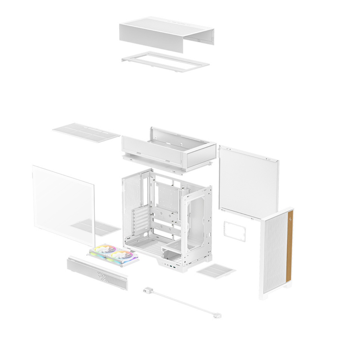 DeepCool CL660 Mid-Tower ATX Case - White - R-CL660-WHNNA0-G-1 | Mwave