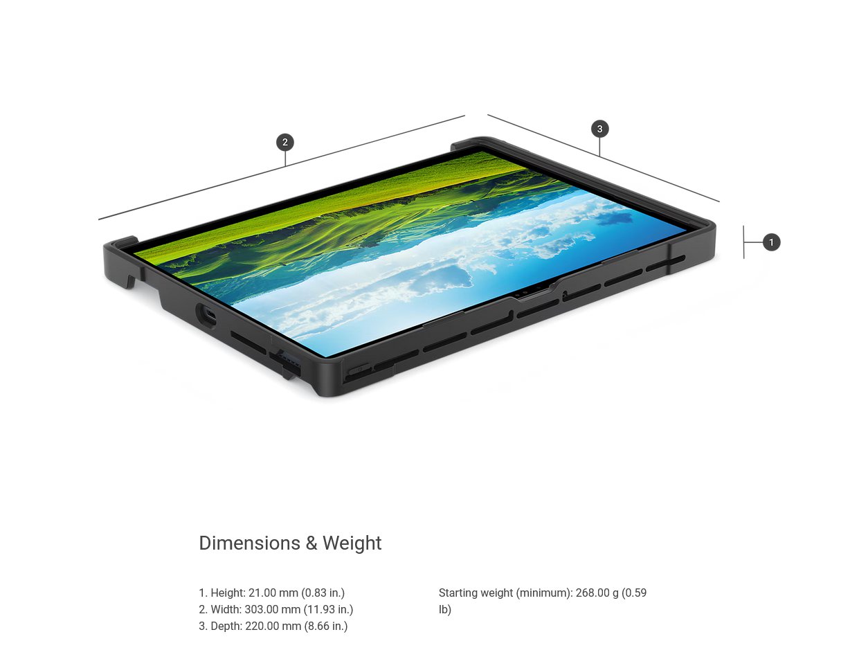 Dell EcoLoop Protective Case for Latitude 7350 Detachable - Black